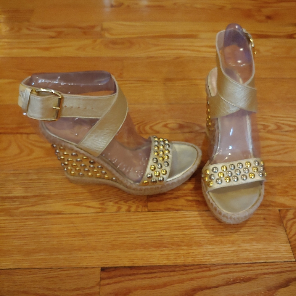 Stuart Weitzman - Hubcaps Bullet Wedge Espadrilles